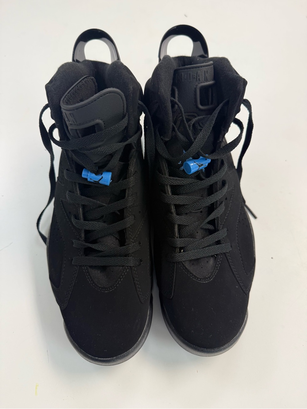 Nike Black High-Top Sneakers with Blue Lace Locks